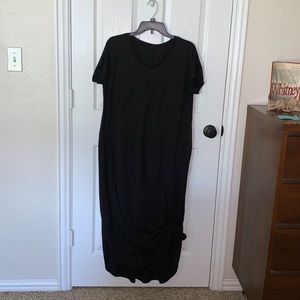 Black maxi dress with pockets